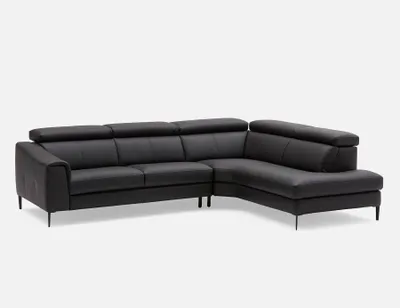 SULI left-facing sectional sofa with adjustable headrests