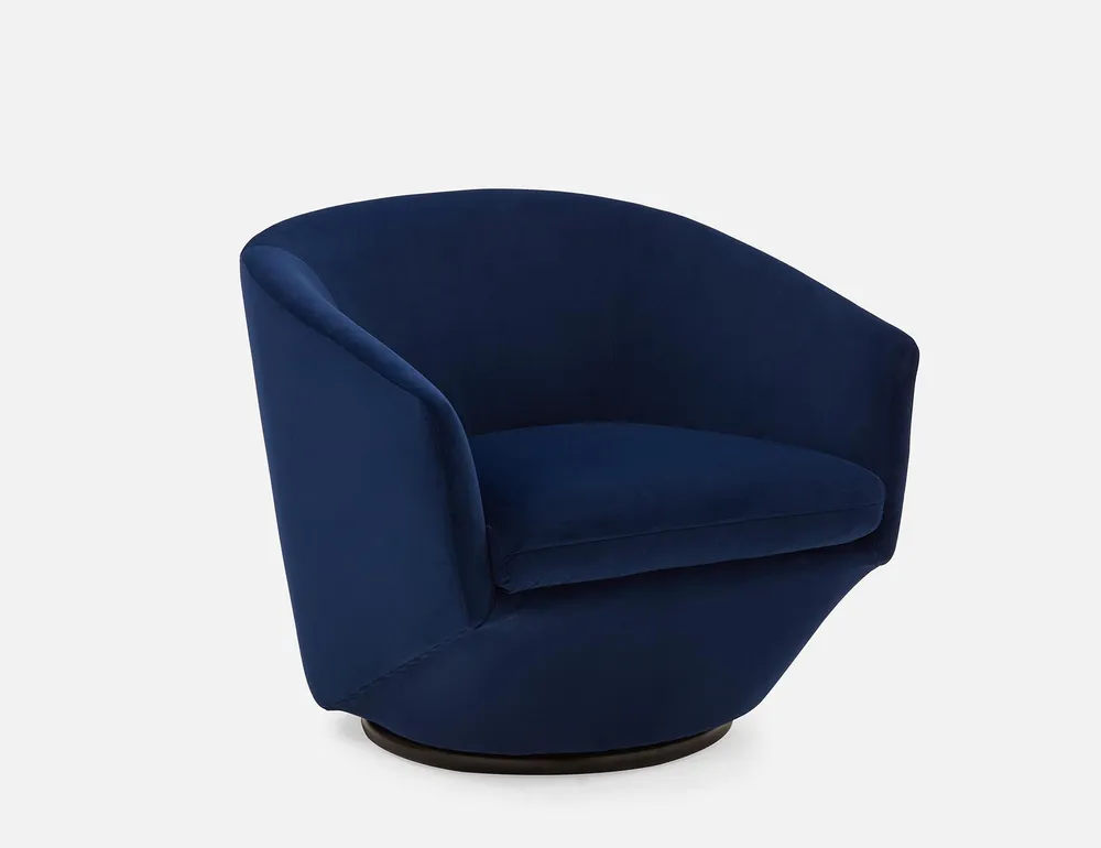 REVO velvet swivel armchair