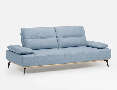 NIMES 3-seater sofa with adjustable backrests and arms