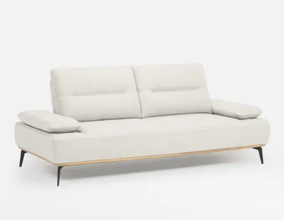 NIMES 3-seater sofa with adjustable backrests and arms