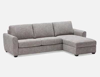 AVANTI sectional sofa-bed with memory foam mattress and storage