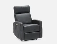 PERRY 100% leather power-recliner armchair with usb port