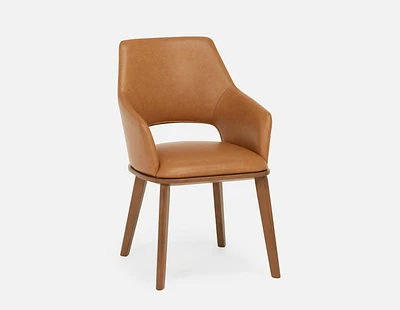 VITTA 100% leather modern contemporary dining chair