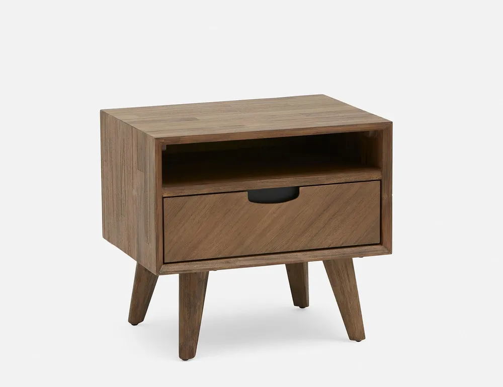 DINA acacia wood nightstand