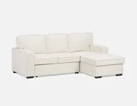 GUYLAINE right-facing sectional sofa-bed with storage