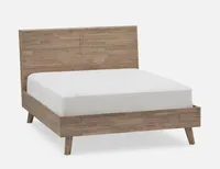 KABBANN acacia wood queen bed