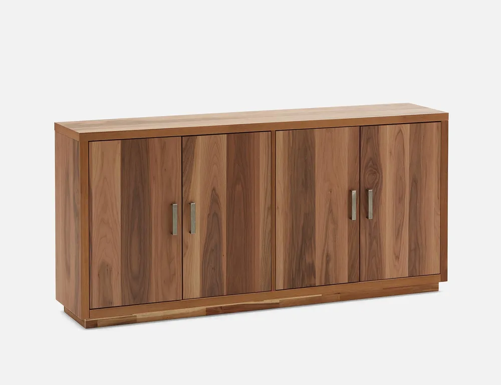 FRANKE 4-door walnut veneer credenza