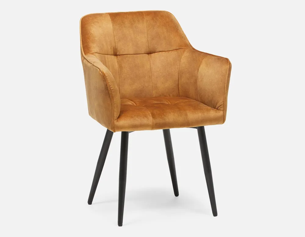 OCTAVE velvet dining armchair