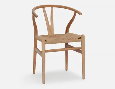 DENMARK beech wood and paper cord dining chair