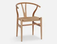 DENMARK beech wood and paper cord dining chair