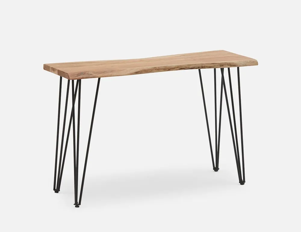 RENO solid acacia wood console table 120 cm