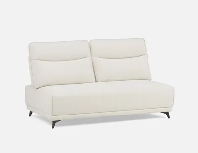 SIMON armless loveseat with adjustable backrest