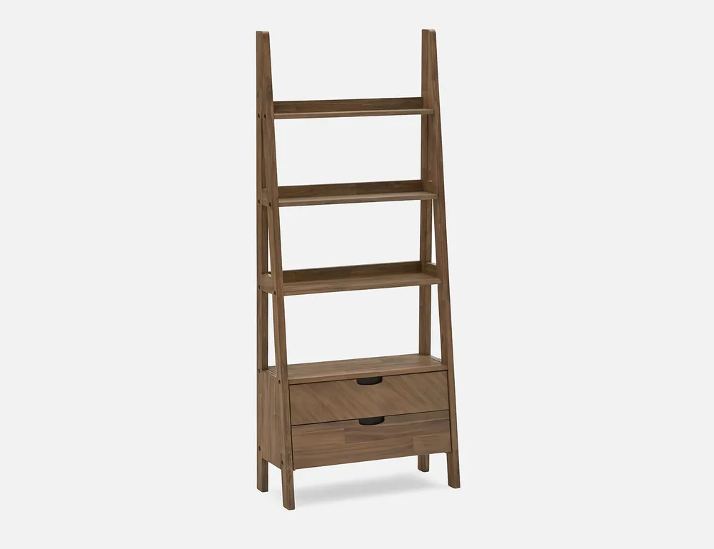 DINA acacia wood bookcase