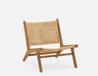 SERBI rattan and teak wood accent chair