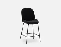 JUDITH velvet counter stool with backrest 68 cm