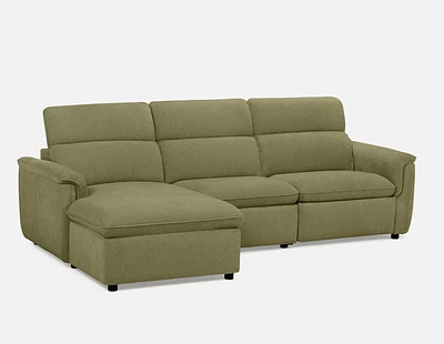 MORGAN left-facing power reclining sectional sofa