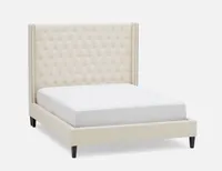 VERSAILLES tufted upholstered wingback king bed