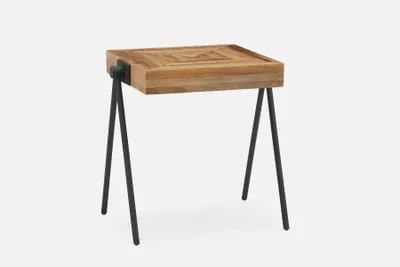 ZAK recycled teak wood end table 50 cm