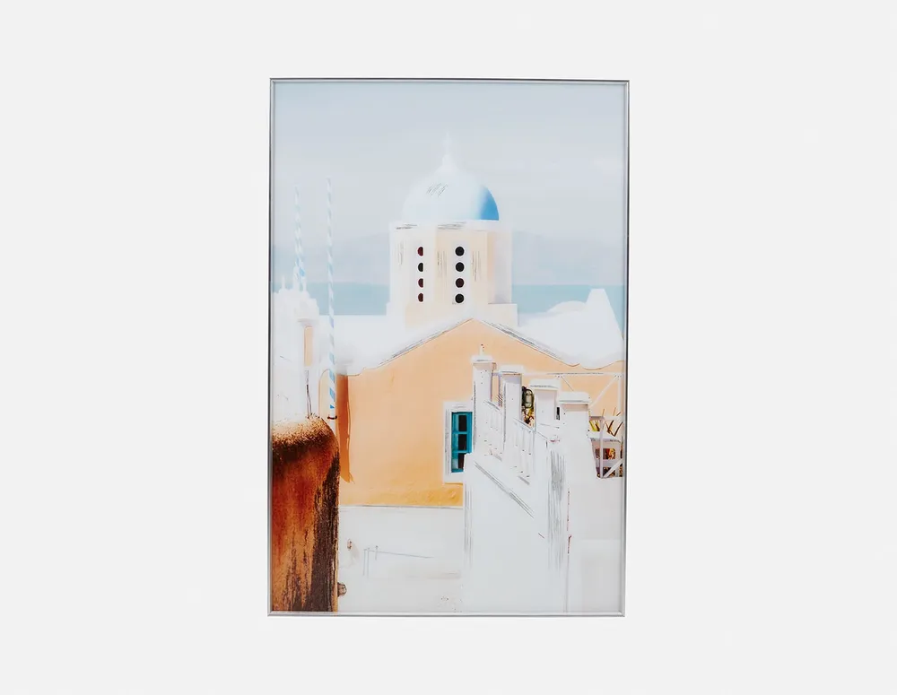 SANTORINI I framed giclée 80 cm x 120