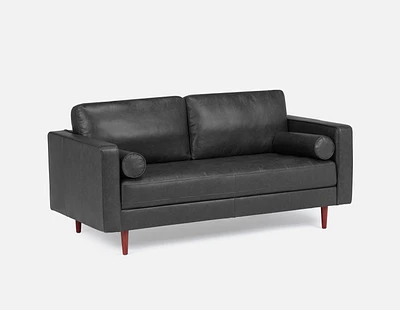 KINSEY 100% leather loveseat