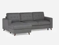 RENEE left-facing sectional sofa-bed with storage