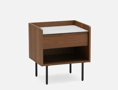MIKA nightstand or accent table with ceramic top