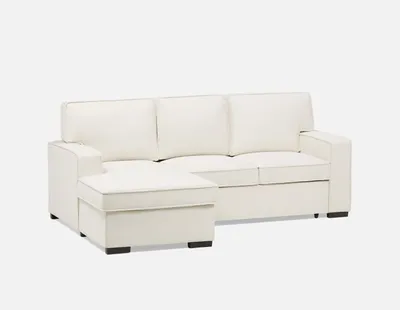 GUYLAINE left-facing sectional sofa-bed with storage