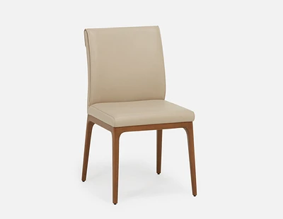 EVA 100% leather modern dining chair