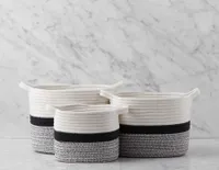 BURNETT set of 3 cotton rope baskets