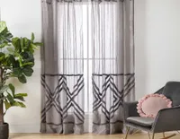 RAMONA set of 2 sheer curtain panels