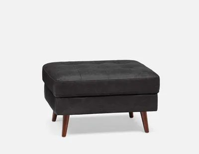 KINSEY 100% leather ottoman