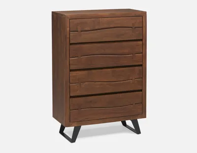 COASTAL acacia wood chest