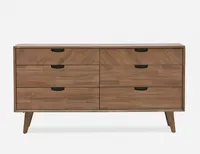 DINA acacia wood 6-drawer dresser