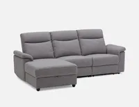 ROGER left-facing power-reclining sectional sofa with storage