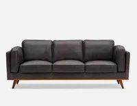 ROWAN 100% leather 3-seater sofa