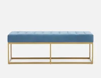 TADEO tufted velvet bench 122 cm