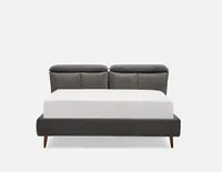 BARTH upholstered queen bed with adjustable headrests