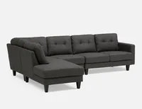 WARREN right-facing sectional sofa with detachable unit