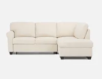 DELPHINE right-facing sectional sofa-bed with storage