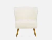 TILIO faux shearling accent chair