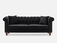 ARIELLE velvet 3-seater sofa