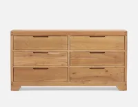 ANGERS acacia 6-drawer chest