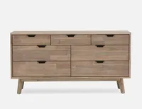 KABBANN acacia wood 7-drawer dresser