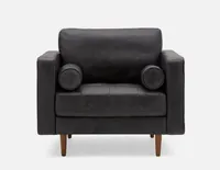 KINSEY 100% leather armchair
