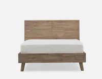 KABBANN acacia wood queen bed