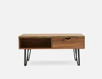 ATUL acacia wood coffee table with storage 100 cm