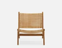 SERBI rattan and teak wood accent chair