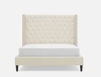 VERSAILLES tufted upholstered wingback king bed