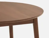 ALWIN walnut veneer dining table 100 cm