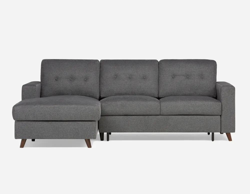 RENEE left-facing sectional sofa-bed with storage